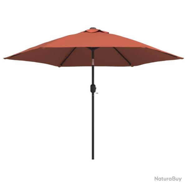 Parasol d'ext�rieur avec led et m�t en acier 300 cm orange 02_0008178