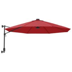 Parasol d'ext&eacute;rieur mural 290 cm rouge vif 02_0008701
