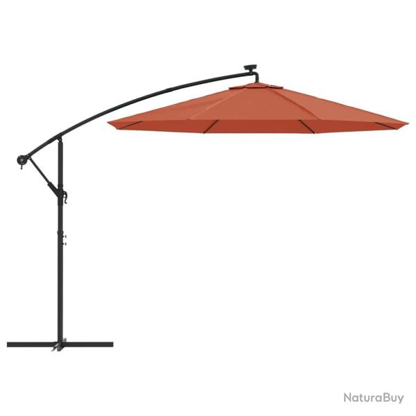 Parasol dport  led et mt en acier diamtre 300 cm orange 02_0008580
