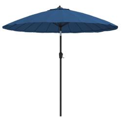Parasol d'ext&eacute;rieur avec m&acirc;t en aluminium 270 cm bleu 02_0008220