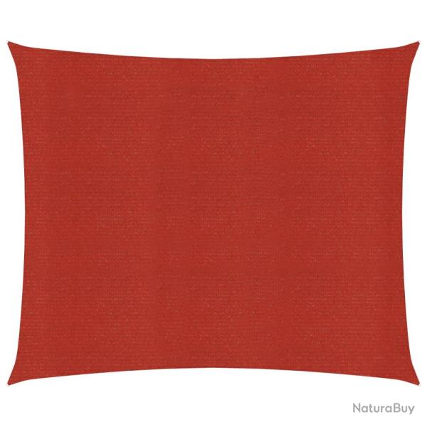 Voile toile d'ombrage parasol 160 g/m� PEHD 3,6 x 3,6 m rouge 02_0009262