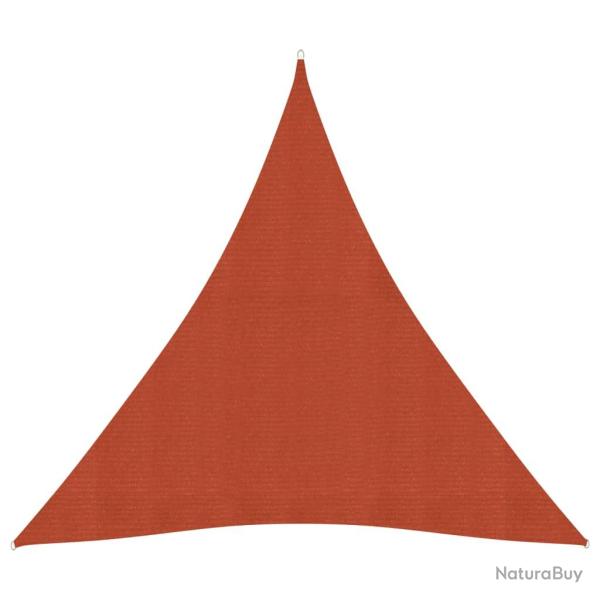Voile toile d'ombrage parasol 160 g/m� PEHD 4,5 x 4,5 x 4,5 m terre cuite 02_0009350