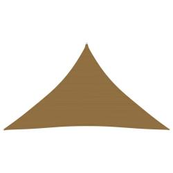 Voile toile d'ombrage parasol 160 g/m&sup2; PEHD 5 x 5 x 6 m taupe 02_0009331