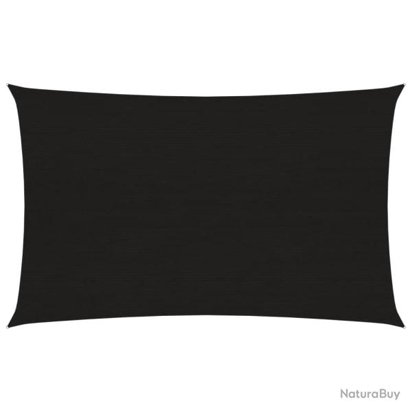Voile toile d'ombrage parasol 160 g/m PEHD 2 x 4,5 m noir 02_0009191