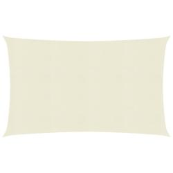 Voile toile d'ombrage parasol 160 g/m&sup2; PEHD 6 x 7 m cr&egrave;me 02_0009109