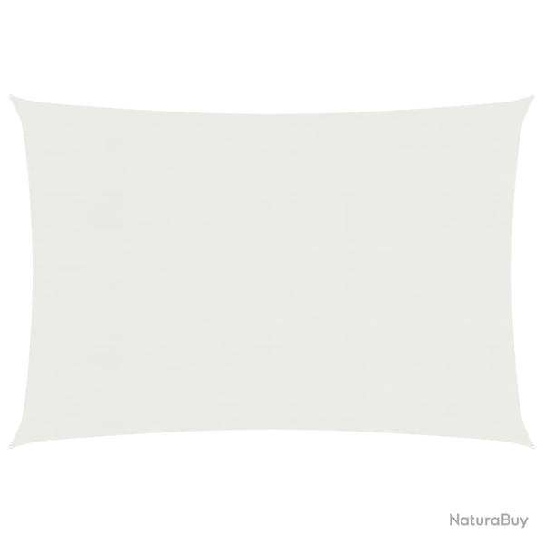 Voile toile d'ombrage parasol 160 g/m� PEHD 5 x 7 m blanc 02_0009038