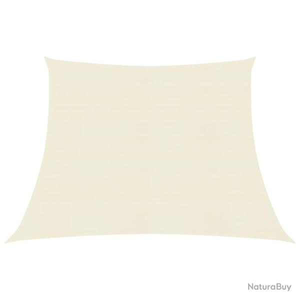 Voile toile d'ombrage parasol 160 g/m PEHD 4/5 x 4 m crme 02_0009092