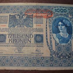 AUTRICHE billet de 1000 tausen kronen 2 janvier  1902 tb+