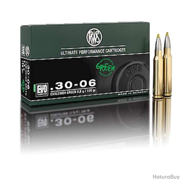 Munitions RWS calibre 7mm Rem Mag Evolution Green 127gr - 8.2gr x20