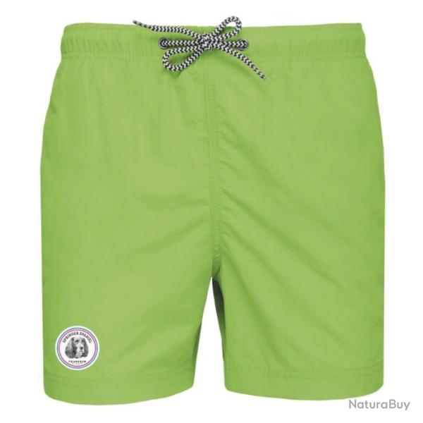 Vente flash ! Maillot de bain vert avec �cusson au choix (gibier ou chien)