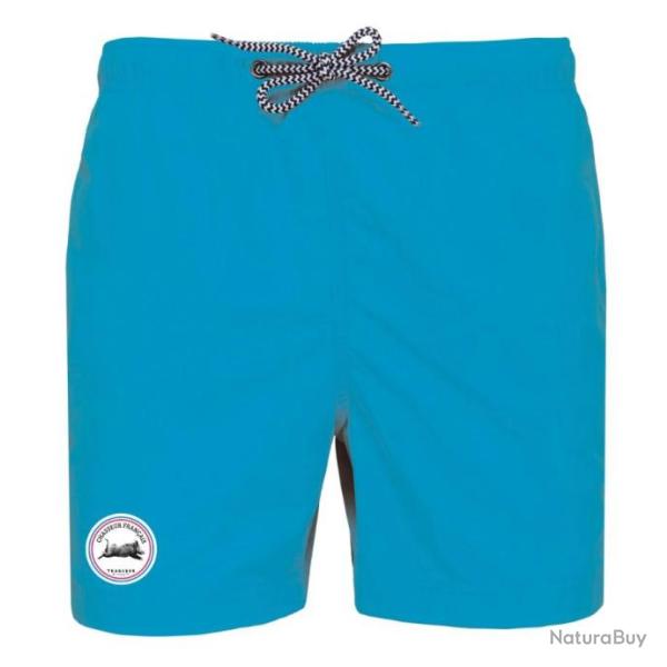 Vente flash ! Maillot de bain bleu avec �cusson au choix (gibier ou chien)