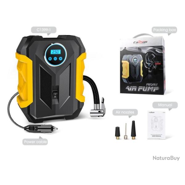 Carsun Gonfleur Compresseur Num�rique Portable Id�al Pneus Matelas Gonflables Ballons Camping Plein