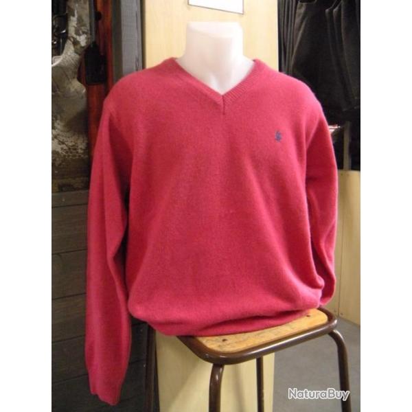 PULL LAMBSWOOL COL V LOVERGREEN ROSE/FUSHIA , T:2XL.