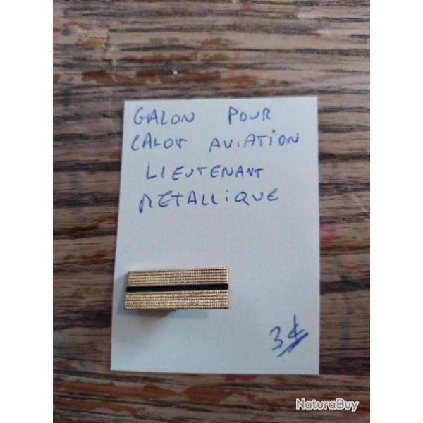 Galon pour calot aviation m�tallique grade lieutenant