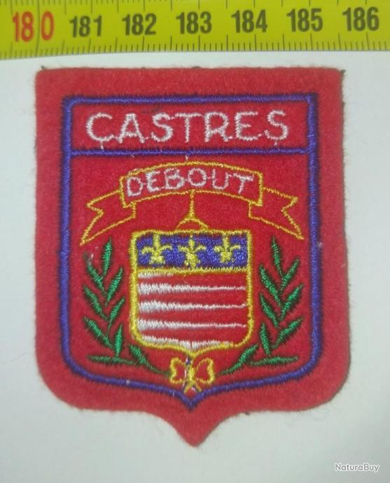 Vieil écusson Original Ville De GRASSE 06 – Patch Tissu Vintage Années 70/80