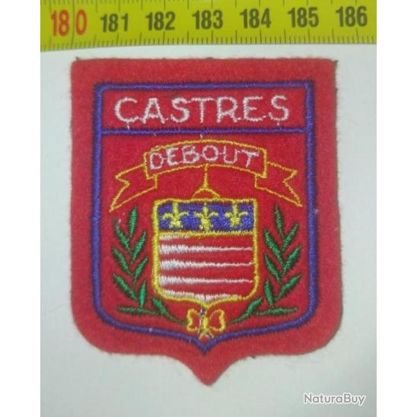 �cusson tissu brod� : " CASTRES ".
