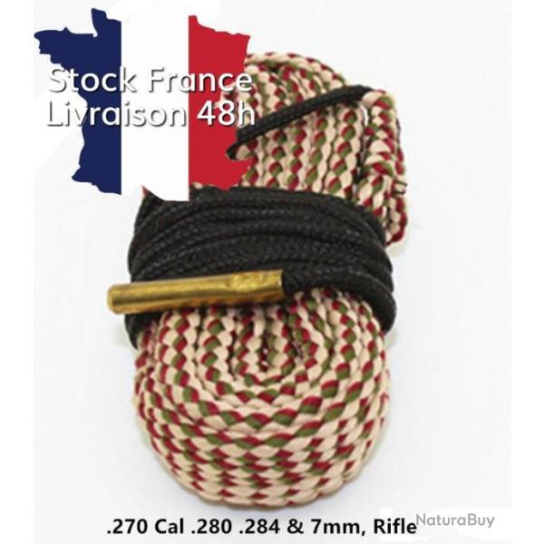 Cordon de nettoyage Boresnake calibre .270 .280 .284 et 7mm- Envoi rapide depuis la France
