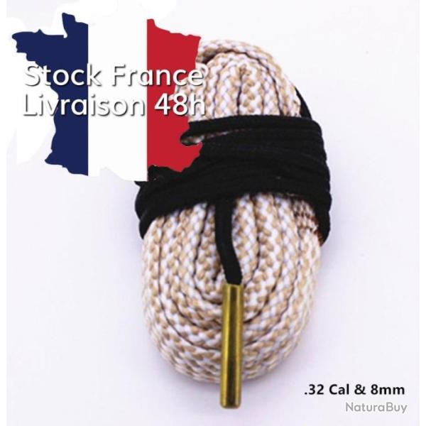 Cordon de nettoyage Boresnake calibre 32 et 8mm 8x57js - Envoi rapide depuis la France