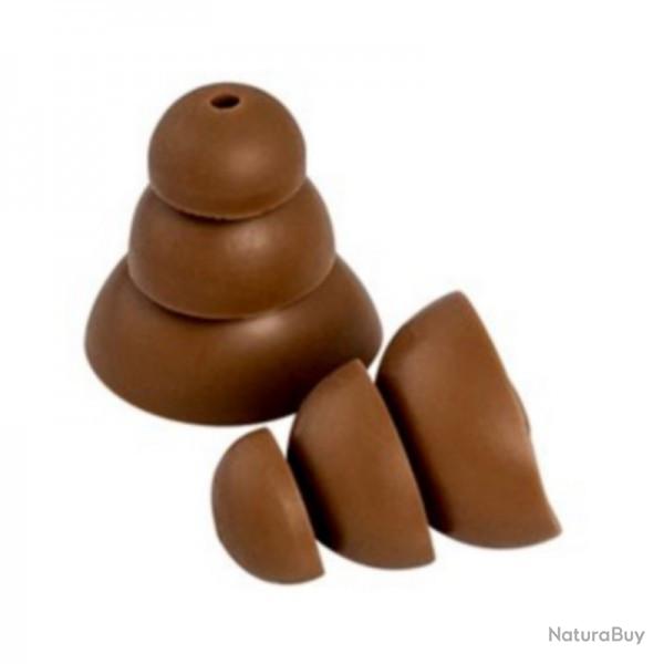 2 Bouchons de rechange Ultrafit marrons M pour 3M Peltor LEP 100; EEP 100; HUNTER 100