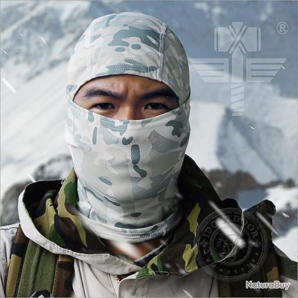 Cagoule Camouflage Claire Chasse 3 positions Extensible Elastique Bonne Qualit� Airsoft Chasse