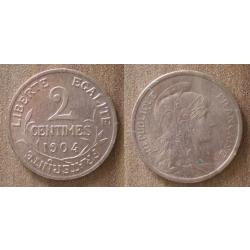 France 2 Centimes 1904 Piece Dupuis Centime De Francs Franc