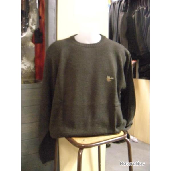 PULL COL ROND TRACHTEN , VERT , T: 54.