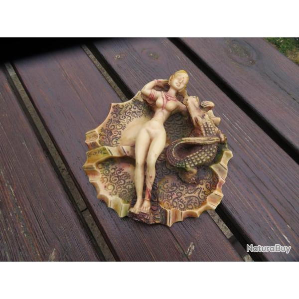 VINTAGE - SOUVENIR DE VOYAGE D'ASIE - Divint� Hindouiste au crocodile (XX�)