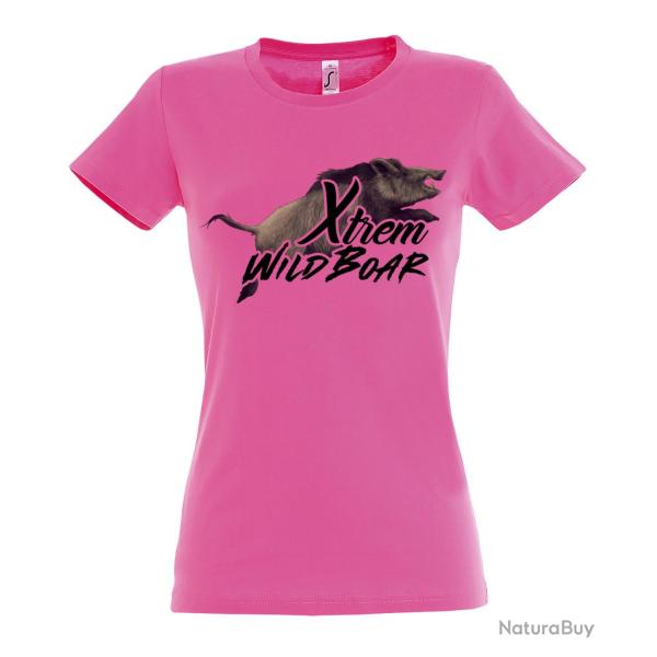Tee shirt enfant sanglier rose XTREM WILDBOAR