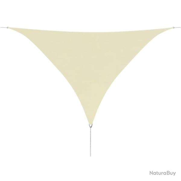 Voile toile d'ombrage parasol en tissu oxford triangulaire 3,6 x 3,6 x 3,6 m crme 02_0008669