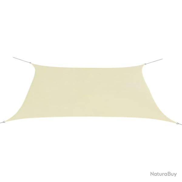 Voile toile d'ombrage parasol en tissu oxford rectangulaire 2 x 4 m crme 02_0008661
