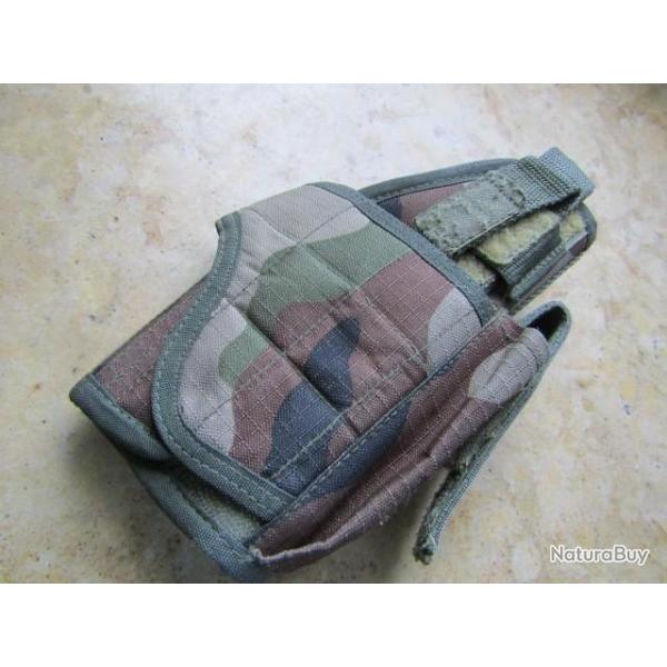 Etui r�glementaire arm�e Fran�aise camoufl� holster pistolet revolver r�glable Francais paint ball