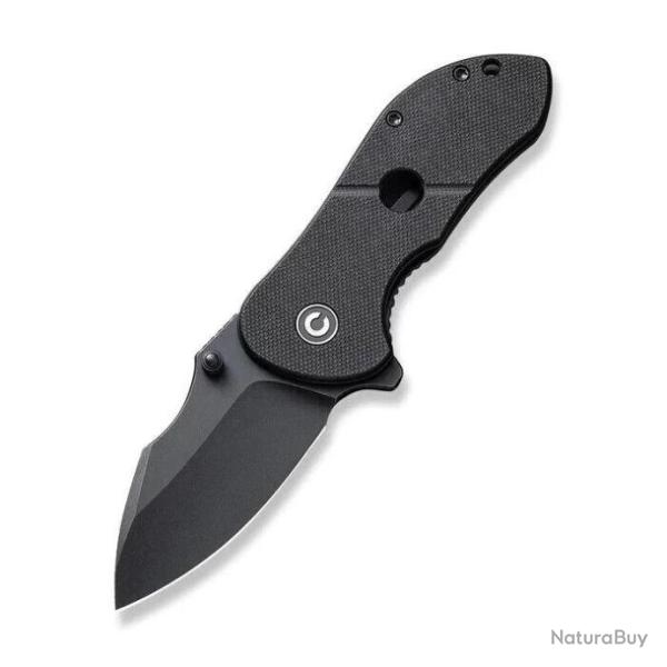 Couteau CIVIVI Gordo Black Lame Drop Point Acier D2 Blackwash Manche G10 IKBS Linerlock CIVC22018C1