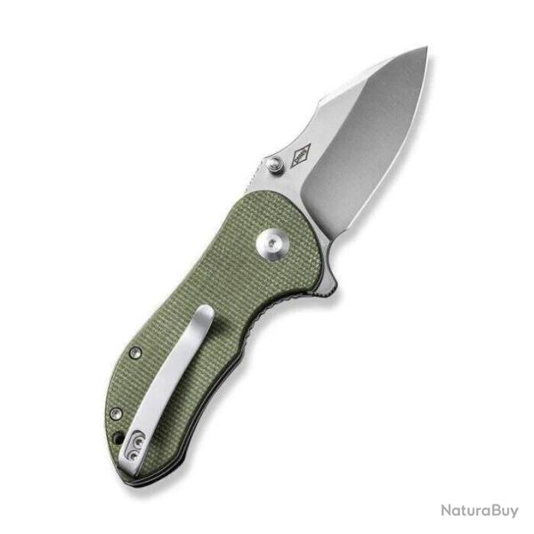 Couteau CIVIVI Gordo Green Lame Drop Point Acier D2 Satin Manche Micarta IKBS Linerlock CIVC22018C2