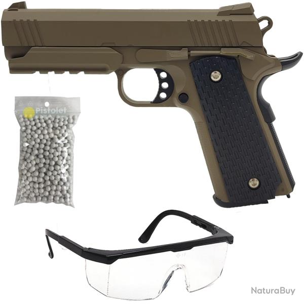 Pack r�plique airsoft style Hi-Capa 4.3 Tan (Galaxy)