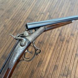 TR&Egrave;S BEAU ET RARE FUSIL JUXTAPOS&Eacute; MANUFACTURE DE CHATELLERAULT CALIBRE 24 PERCUSSIONS CENTRALES