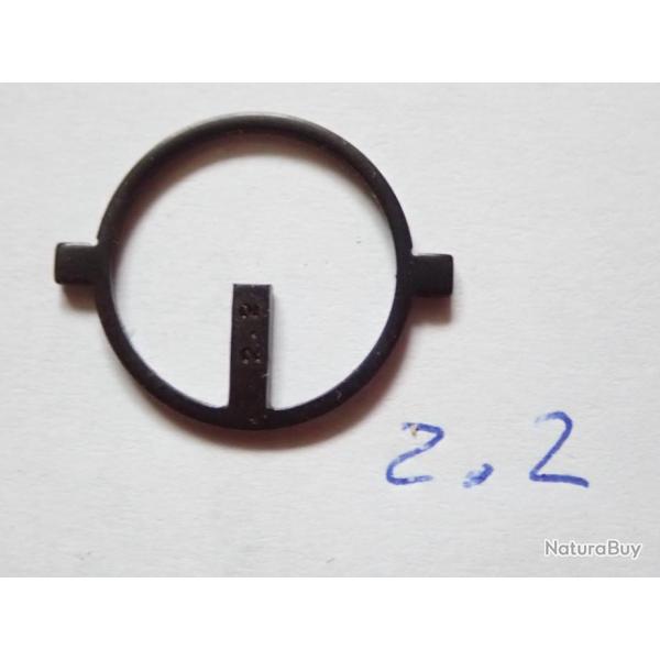 Insert, iris, grain de Tunnel de dioptre Suisse. Diam�tre 16,9. N� 2.2   Diopter Blockkorn