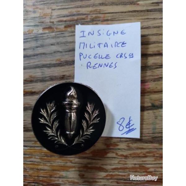 Insigne militaire pucelle CRS 9 Rennes