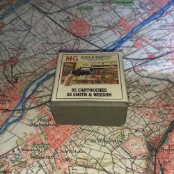 38 Smith & Wesson (MG Armes & Munitions): Reproduction boite cartouches (vide) MG 10716929