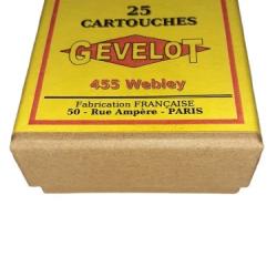 455 Webley: Reproduction boite munitions (vide) GE 10717783