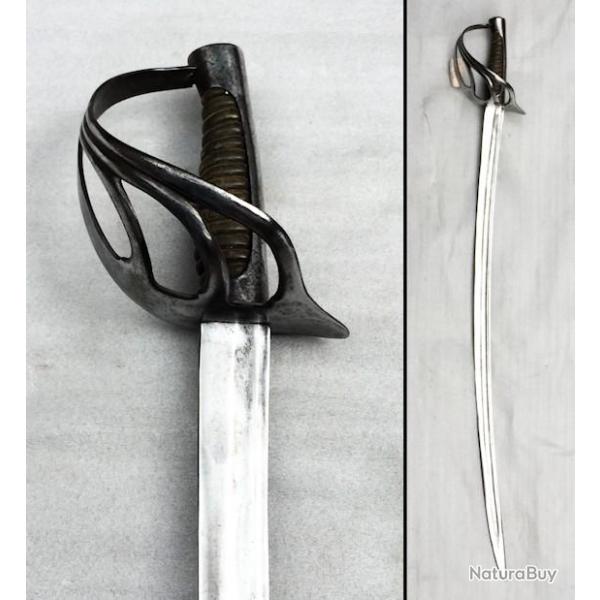 RARE & TRES BEAU SABRE D'OFFICIER DE TYPE CAVALERIE ESPAGNOLE XIX ORIGINAL