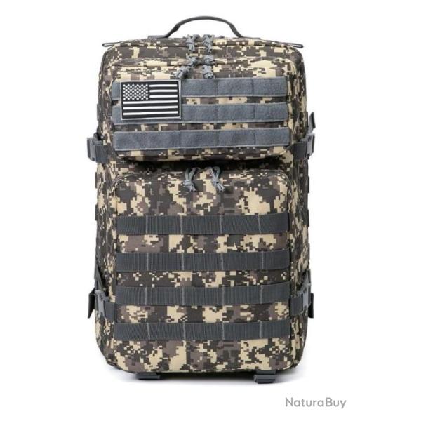 Sac � Dos Tactique Militaire 45L Grande Capacit� Molle Chasse P�che Trekking Randonn�e Escalade