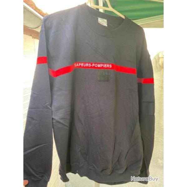 sweat shirt sapeur Pompier taille 120 neuf
