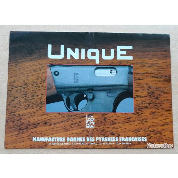 CATALOGUE-POSTER DES ARMES "UNIQUE" � Hendaye
