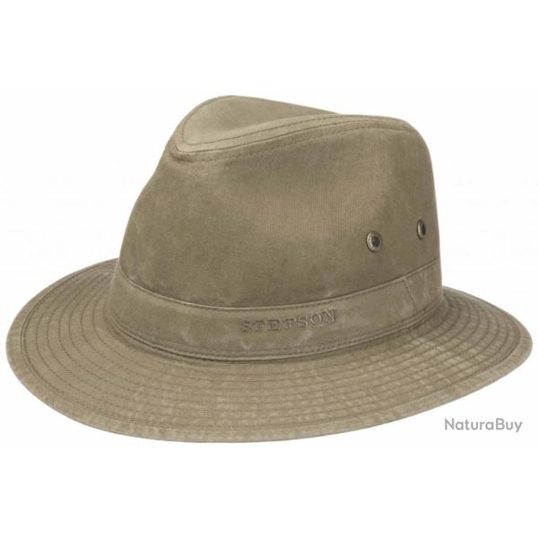 Chapeau Stetson Traveller d�lav� organic cotton