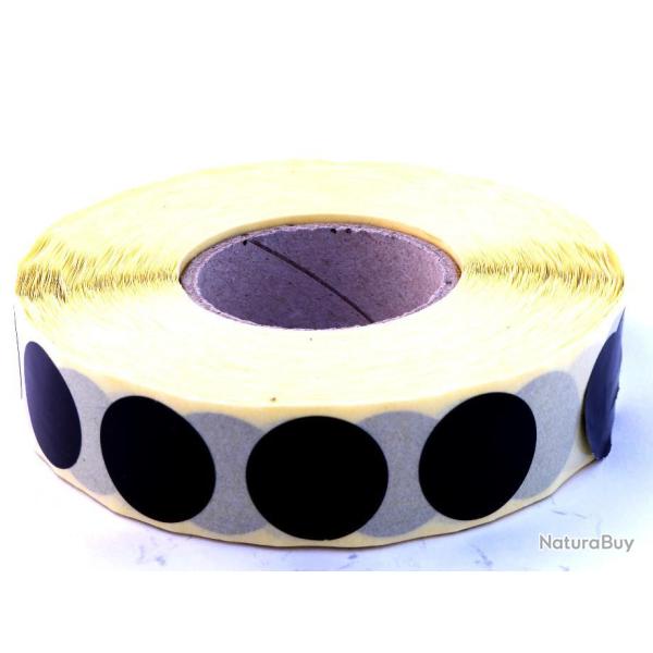 2000 pastilles autocollantes pour les cibles - noir 20 mm