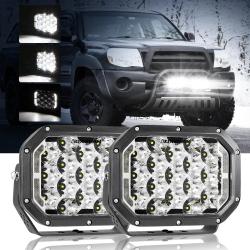 Auxbeam Feux de route blancs avec DRL - 7x5 pouces (2 pi&egrave;ces)