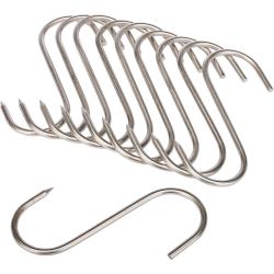 Crochet en S en acier inoxydable - Lot de 10 (Mod&egrave;le: Supporte une charge de 60 kg - Longueur 16 cm,