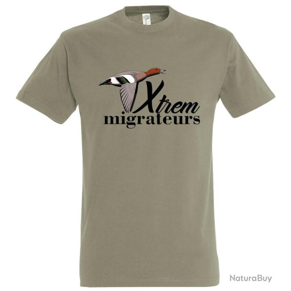 Tee shirt canard siffleur kaki XTREM MIGRATEURS