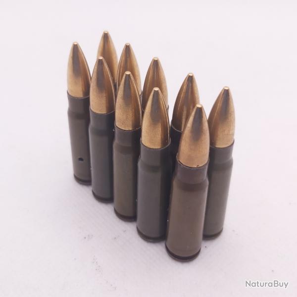 Lot 10 Balles neutralis� de 7,62mm AK47 SKS 7.62x39mm Kalachnikov d�coration INERTE NEUTRA