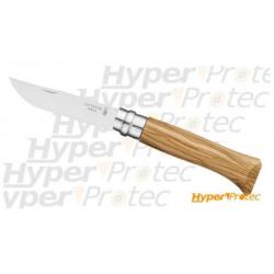 Couteau pliant Opinel n&deg;8 lame inox manche bois d'olivier